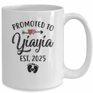 Promoted To Yiayia Est 2025 First Time Mothers Day Mug