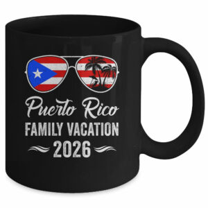 Puerto Rico Family Vacation 2026 Beach Summer Trip Glasses Mug