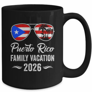 Puerto Rico Family Vacation 2026 Beach Summer Trip Glasses Mug