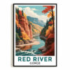 Red River Gorge Travel Poster Vintage Autumn Scenery Souvenir Wall Art Landscape Print Painting Picture For Home Room Living Room Office Bedroom Decor Unframed