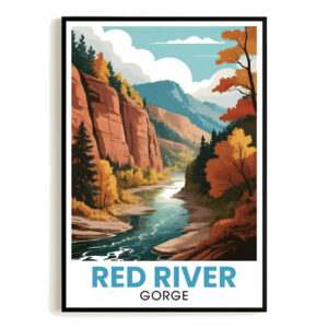 Red River Gorge Vintage Travel Poster Nature Lover Wall Art Landscape Picture Prints Suitable For Home Room Living Room Office Bedroom Aesthetic Decor Unframed