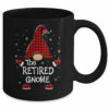 Retired Gnome Buffalo Plaid Matching Christmas Pajama Gift Mug