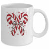 Retro Coquette Bow Candy Cane Christmas Season Women Girl Mug