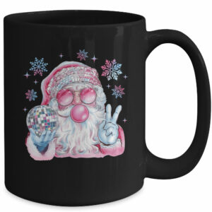 Retro Santa Christmas Blowing Bubble Funny Santa Sunglasses Mug