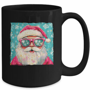 Retro Santa Claus Christmas Funny Sunglasses Xmas Vintage Mug