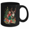 Retro Vintage Christmas 1950 1960 Girl Reindeer Xmas Tree Mug