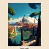 Rome Italy 1 Vintage Travel Poster