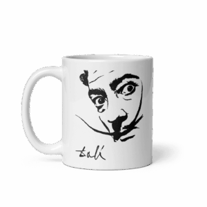 Salvador Dali Portrait Sketch Artwork Mug