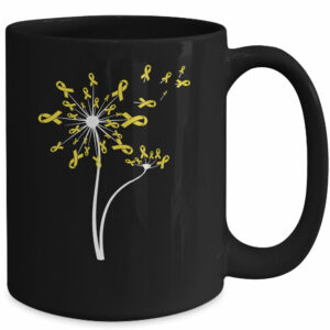 Sarcoma Awareness Dandelion Yellow Ribbon Mug