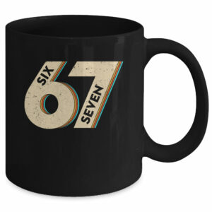 Six Seven 6 7 Meme 67 Funny Retro Boys Kids Mug