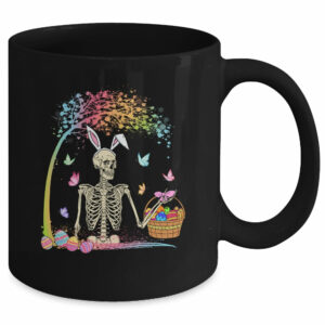 Skull Bunny Ears Rabbit Easter Egg Men Women Easter Day Mug