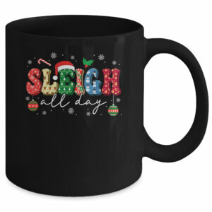 Sleigh All Day Slay Women Christmas Vintage Groovy Santa Hat Mug