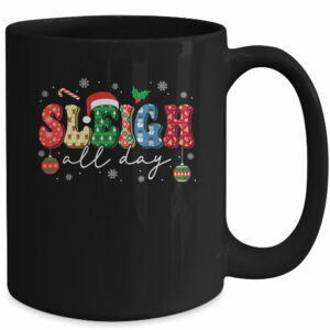 Sleigh All Day Slay Women Christmas Vintage Groovy Santa Hat Mug