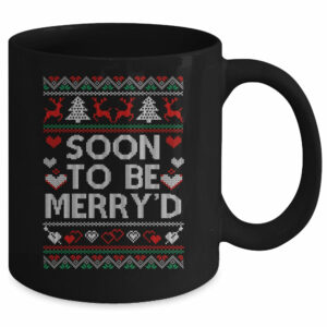 Soon To Be Merry’d Engaged Couples Matching Ugly Christmas Mug