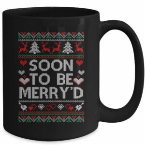 Soon To Be Merry’d Engaged Couples Matching Ugly Christmas Mug