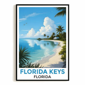 Stunning Florida Keys Coastal Beach Poster Tropical Home Decor And Travel Souvenir Landscape Wall Art Painting Print Ideal For Living Room Office Bedroom Decor Unframed