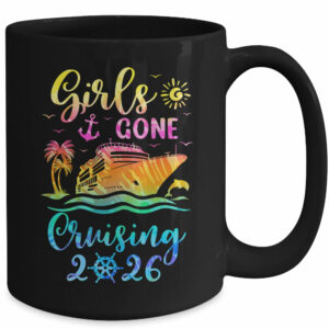 Tie Dye Cruising Squad Girls Gone Cruising 2026 Summer Trip Mug
