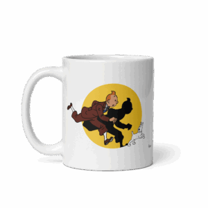 Tintin and Snowy (Milou) Getting Hit By A Spotlight Mug