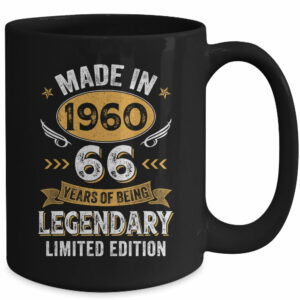 Vintage 1960 66 Years Old Birthday 66th Birthday Men Women Mug