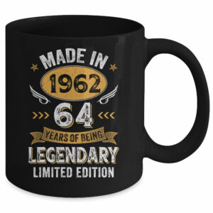 Vintage 1962 64 Years Old Birthday 64th Birthday Men Women Mug