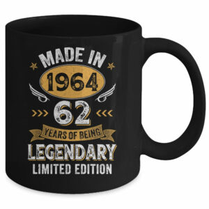 Vintage 1964 62 Years Old Birthday 62nd Birthday Men Women Mug
