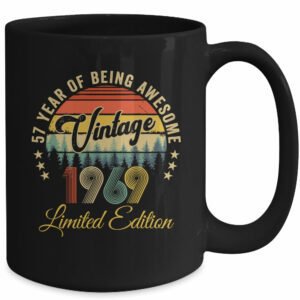 Vintage 1969 Limited Edition 57 Years Old 57th Birthday Mug