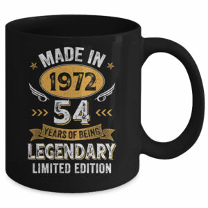 Vintage 1972 54 Years Old Birthday 54th Birthday Men Women Mug