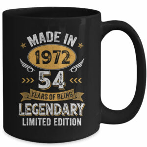 Vintage 1972 54 Years Old Birthday 54th Birthday Men Women Mug
