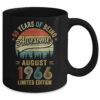 Vintage August 1966 60 Years Old 60th Birthday Men Women Mug