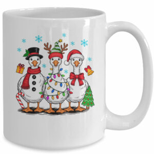 Vintage Christmas Goose Santa Goose Cute Snowman Funny Mug