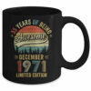 Vintage December 1971 55 Years Old 55th Birthday Men Women Mug