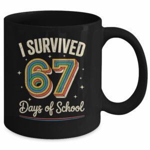 Vintage I Survived 67 Days Of School Teachers Students Mug