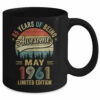 Vintage May 1961 65 Years Old 65th Birthday Men Women Mug