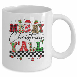 Vintage Merry Christmas Y’all Retro Christmas Women Girls Mug