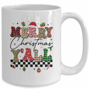 Vintage Merry Christmas Y’all Retro Christmas Women Girls Mug