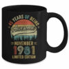 Vintage November 1981 45 Years Old 45th Birthday Men Women Mug