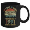 Vintage November 1991 35 Years Old 35th Birthday Men Women Mug