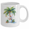 Vintage Palm Tree Snowman Tropical Christmas Deck The Palms Mug