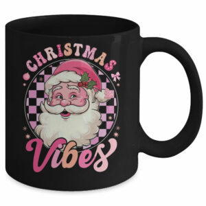 Vintage Pink Santa Claus Pink Christmas Vibes Xmas Women Mug