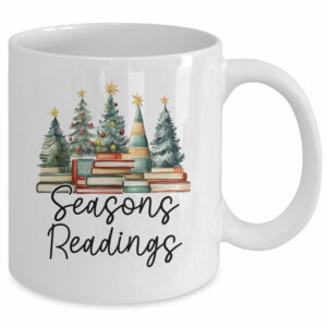 Vintage Seasons Readings All Booked For Christmas Books Club Mug