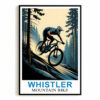 Whistler Mountain Bike Adventure Poster Cycling Enthusiasts And Nature Lovers Wall Art Landscape Picture For Home And Office Decor Living Room Bedroom Decor Unframed
