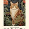 William Morris London Exhibition Poster Tabby Cat