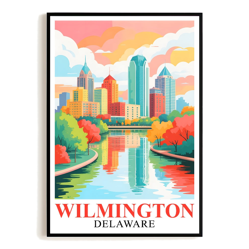 Wilmington Print Travel Poster Colorful City Skyline Delaware Souvenir Wall Art Landscape Painting Ideal Gift For Home Living Room Office Bedroom Decor Unframed Wilmington Print Travel Poster Colorful City Skyline Delaware Souvenir Wall Art Landscape Painting Ideal Gift For Home Living Room Office Bedroom Decor Unframed