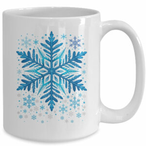 Winter Blue Snowflake Christmas Xmas Costumes Men Women Mug